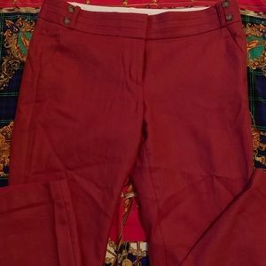 Like new Ann Taylor Loft dark wool red pants